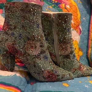 Betsey Johnson “Cady” mint floral booties